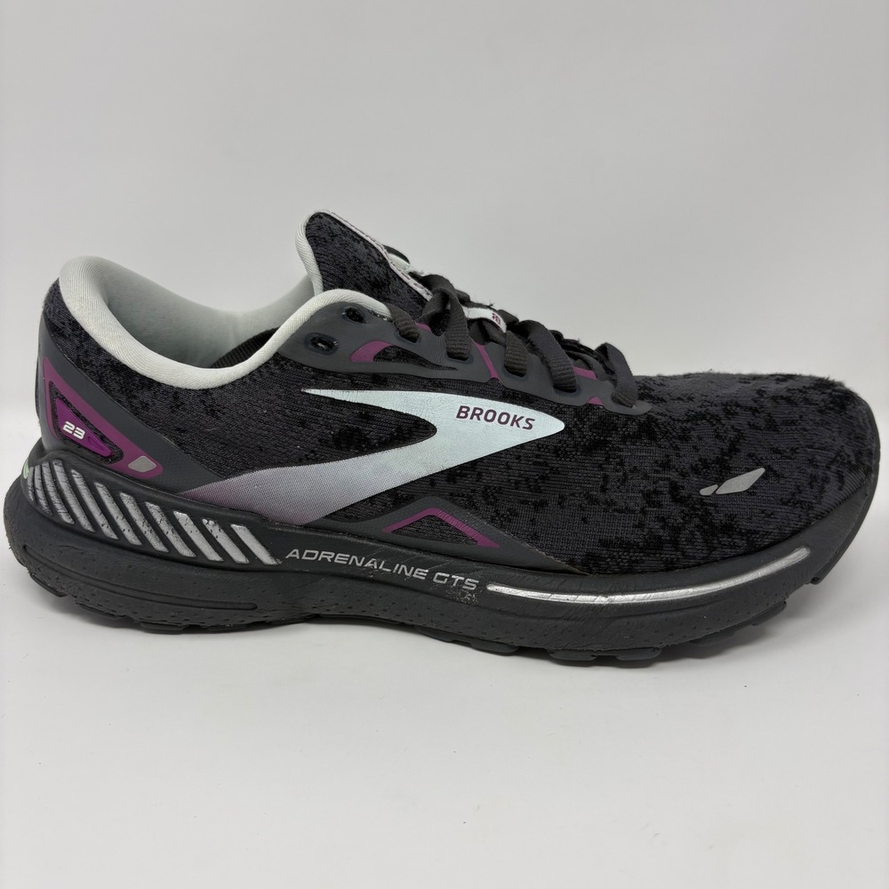 Brooks Adrenaline GTS 23 Womens Size 10 Black Running Shoes (1203811B072)